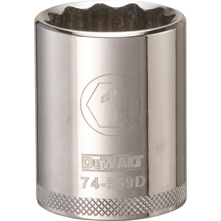 DEWALT Socket 12 Point 1/2in Drive 1in SAE