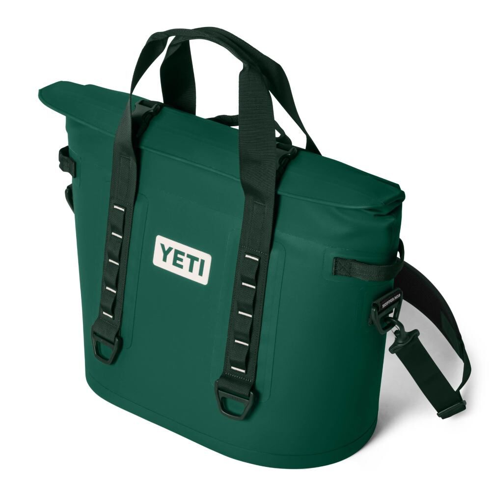YETI Hopper M30 Tote Soft Cooler Black Forest Green, large image number 4