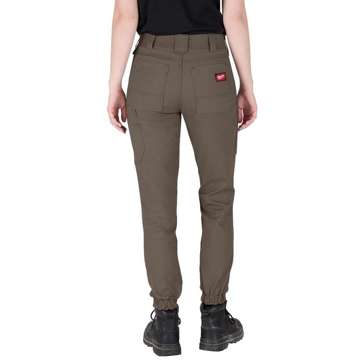 Milwaukee Womens GRIDIRON Double Knee Jogger Pants, Brown 16, large image number 7