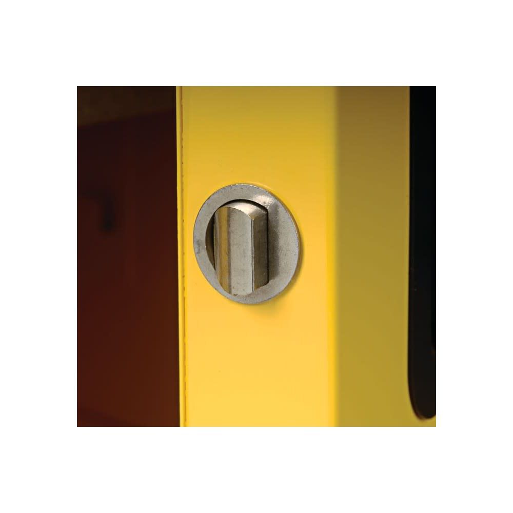 Justrite 22 Gallon Yellow Steel Self Close 3 Shelf Flammable Cabinet, large image number 5
