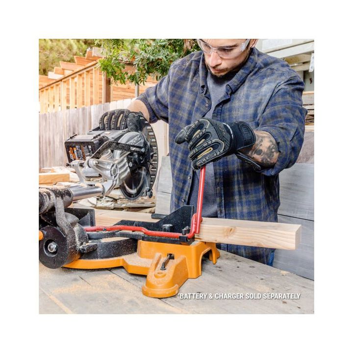 Worx 7.25 in Cordless Sliding Compound Miter Saw (Bare Tool), large image number 6