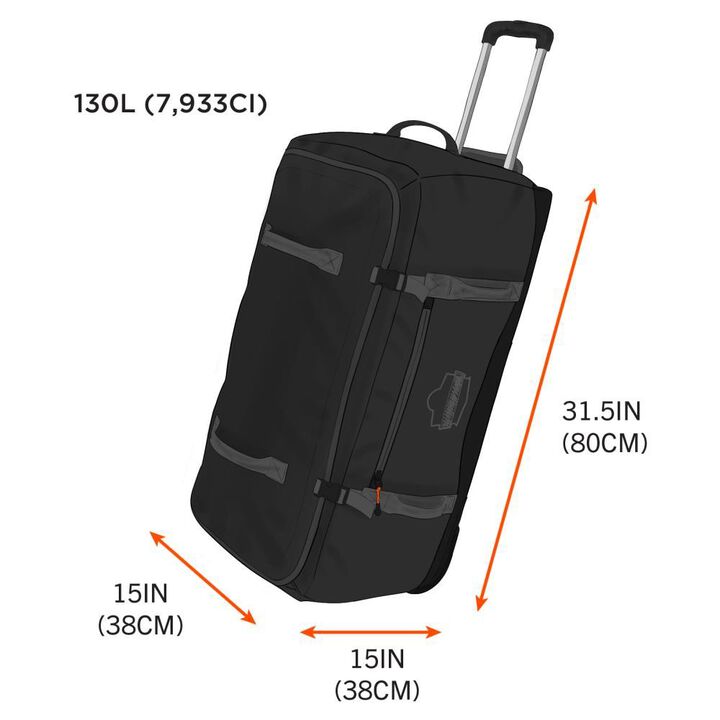 Ergodyne Arsenal 5032 L Black Water-Resistant Wheeled Duffel Bag, large image number 5