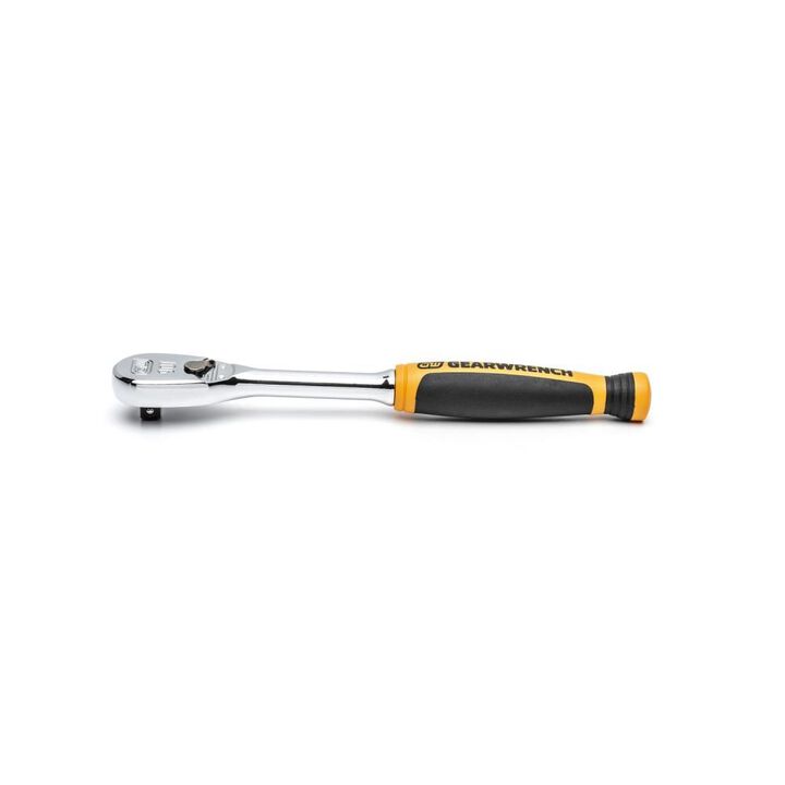 GEARWRENCH 1/4in Drive 90 Tooth Dual Material Teardrop Ratchet 6in, large image number 1