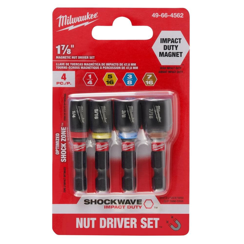 Milwaukee SHOCKWAVE Impact Duty 1-7/8inch Magnetic Nut Driver Set 4PC, large image number 9