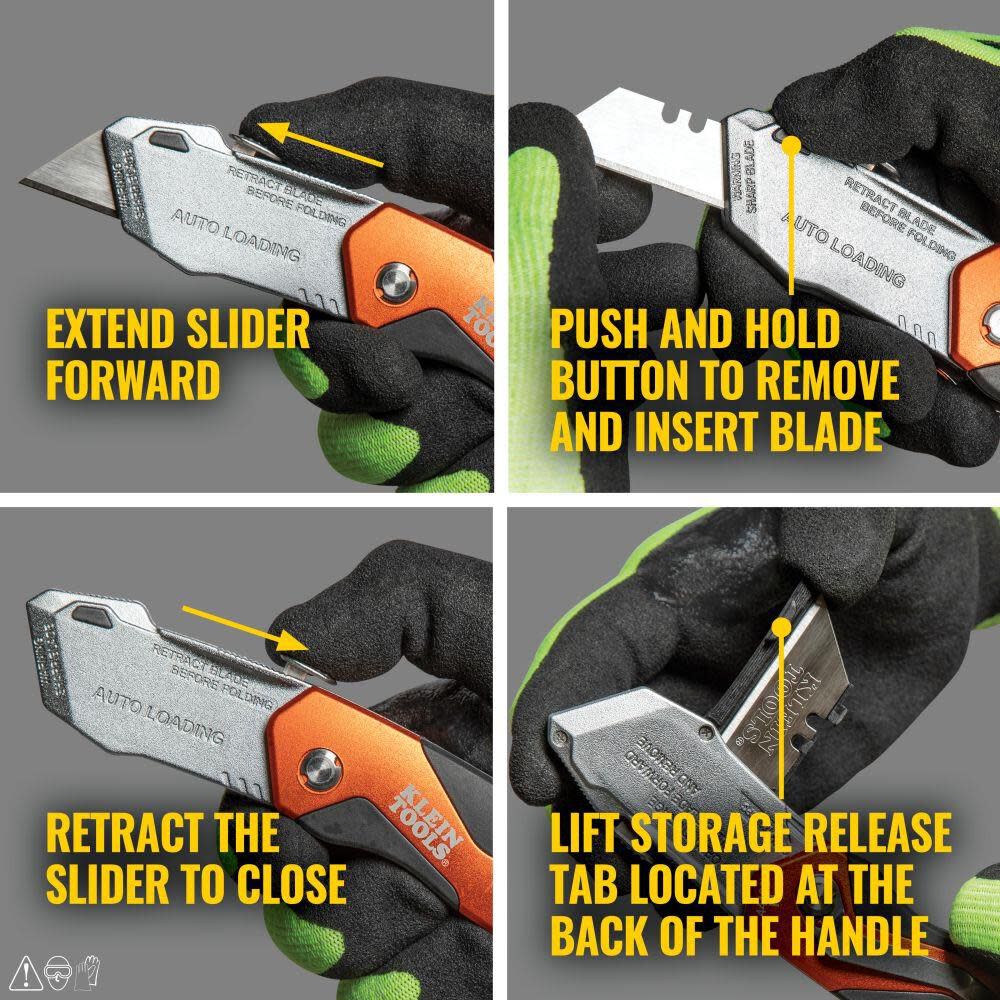 Klein Tools Auto-Loading Folding Utility Knife, large image number 3