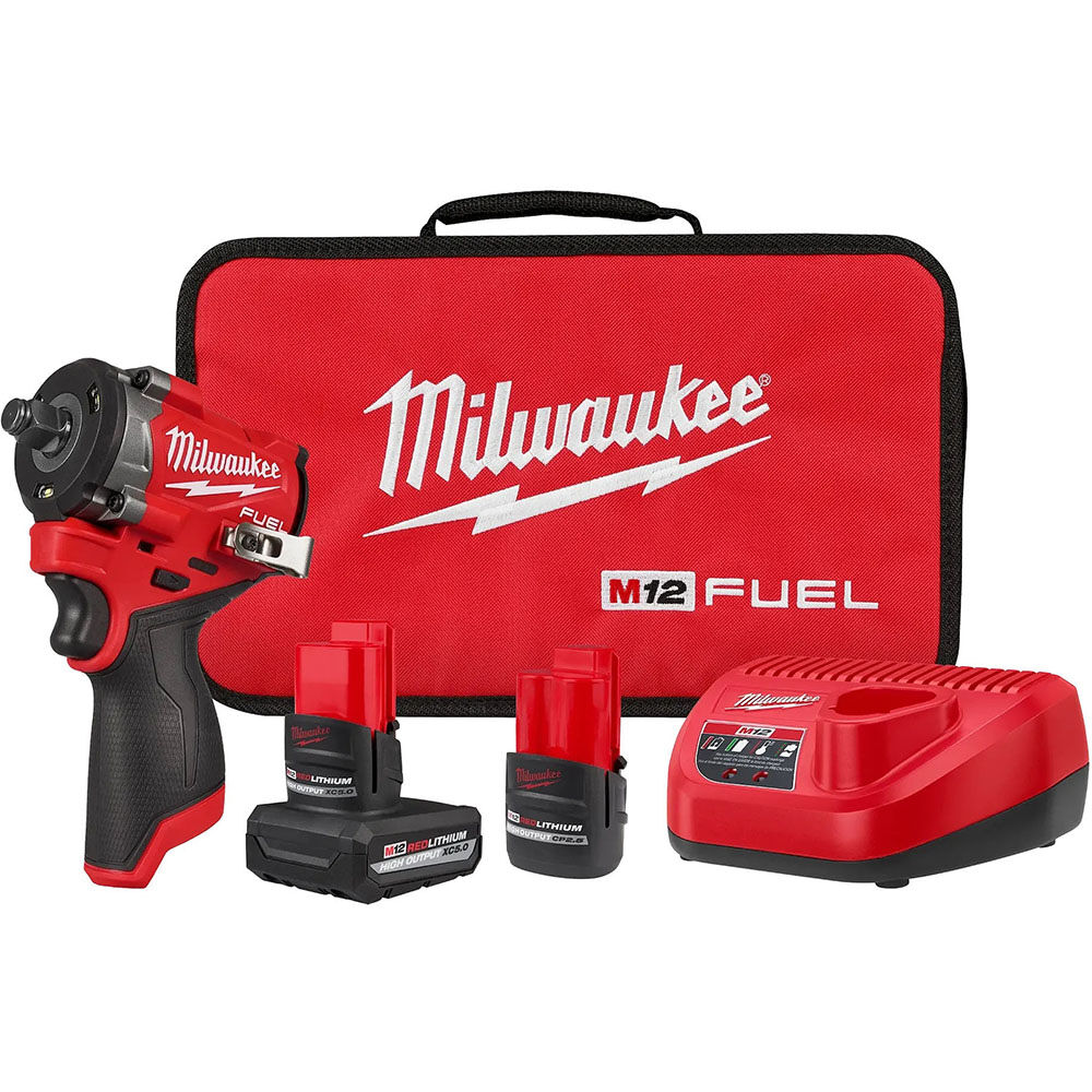 Milwaukee M12 FUEL Stubby 1/2 Inch Impact Wrench Kit, large image number 1