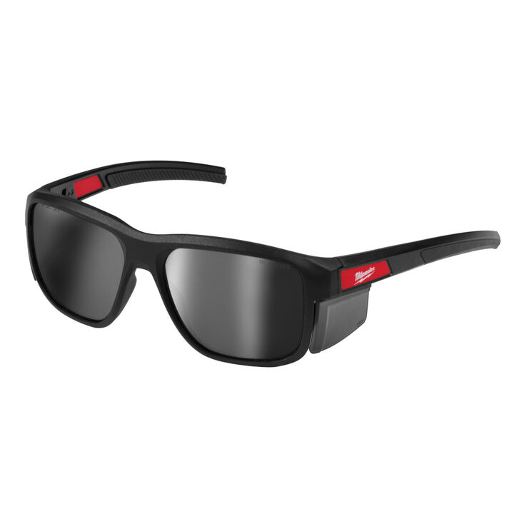 Milwaukee Full Frame Safety Glasses with Removable Side Shields Silver Mirrored Anti-Scratch Lenses, large image number 0