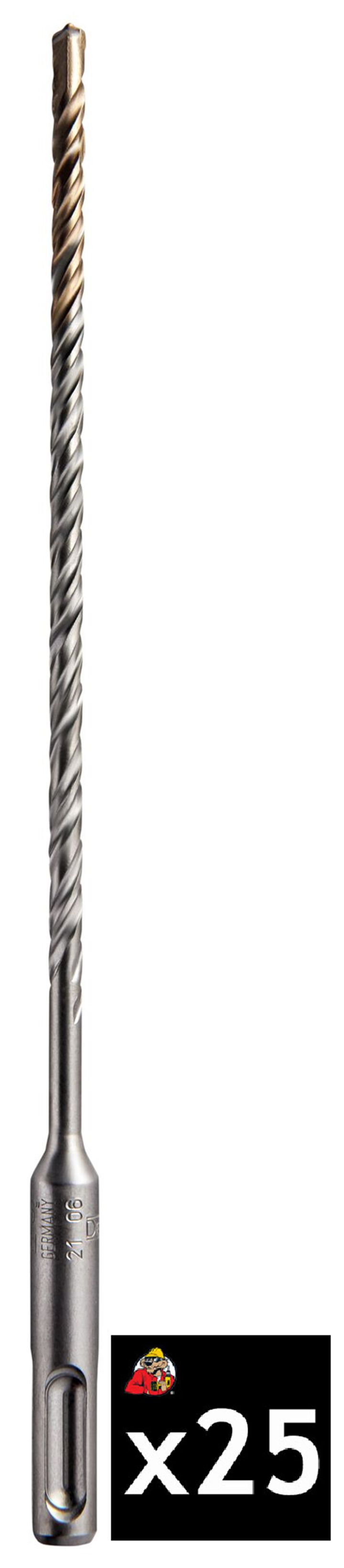 DEWALT 3/16 x 6-1/2 x 8-1/2 Inch SDS+ Hammer Bit Pack of 25