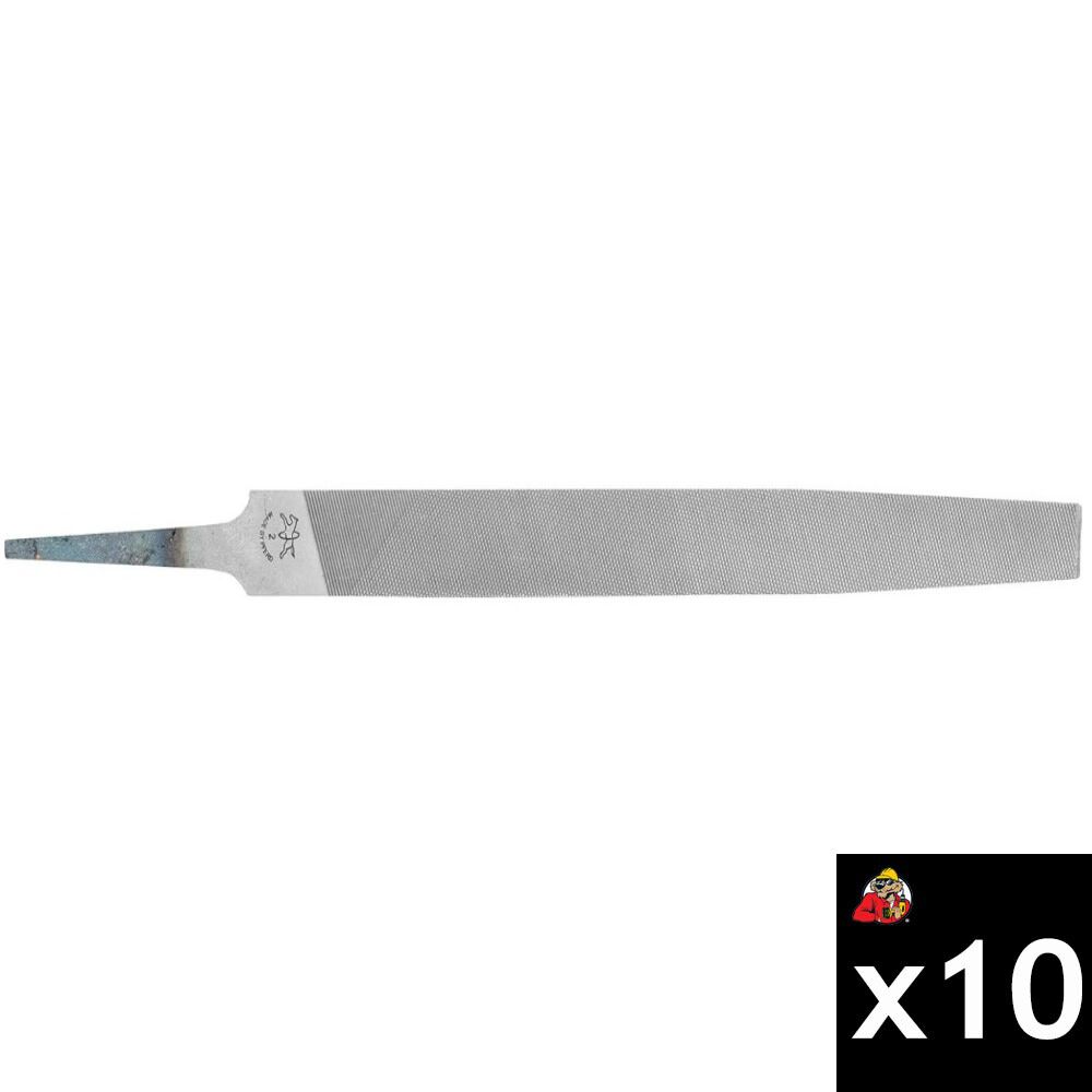 Pferd 6 Inch x 5/8 Inch x 5/32 Inch Second Cut Flat File Bundle, 10 Pieces, large image number 1