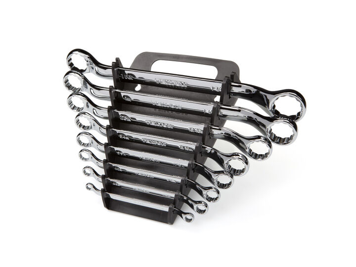 Tekton 45-Degree Offset Box End Wrench Set, Holder, (1/41-1/4 Inch), large image number 1