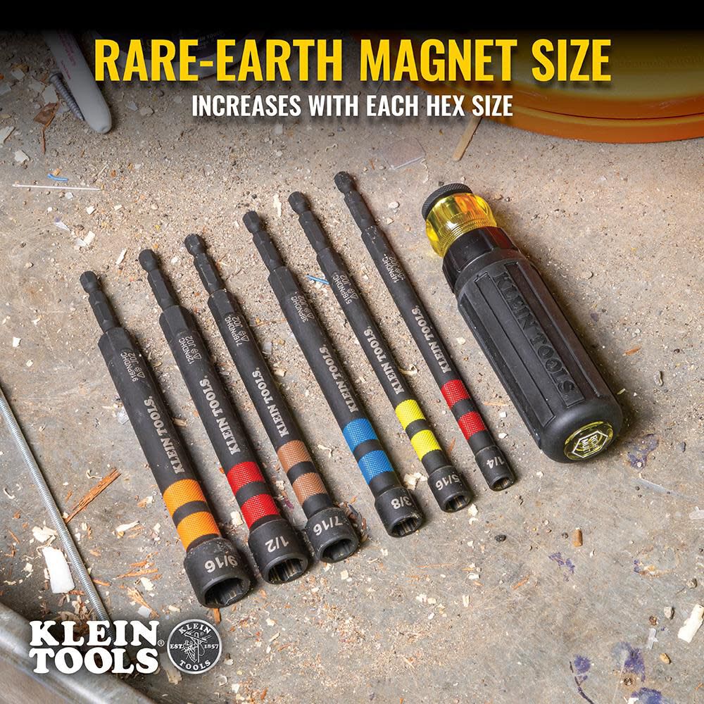 Klein Tools 9/16 Inch Mag Hollow Power Nut Driver, large image number 2
