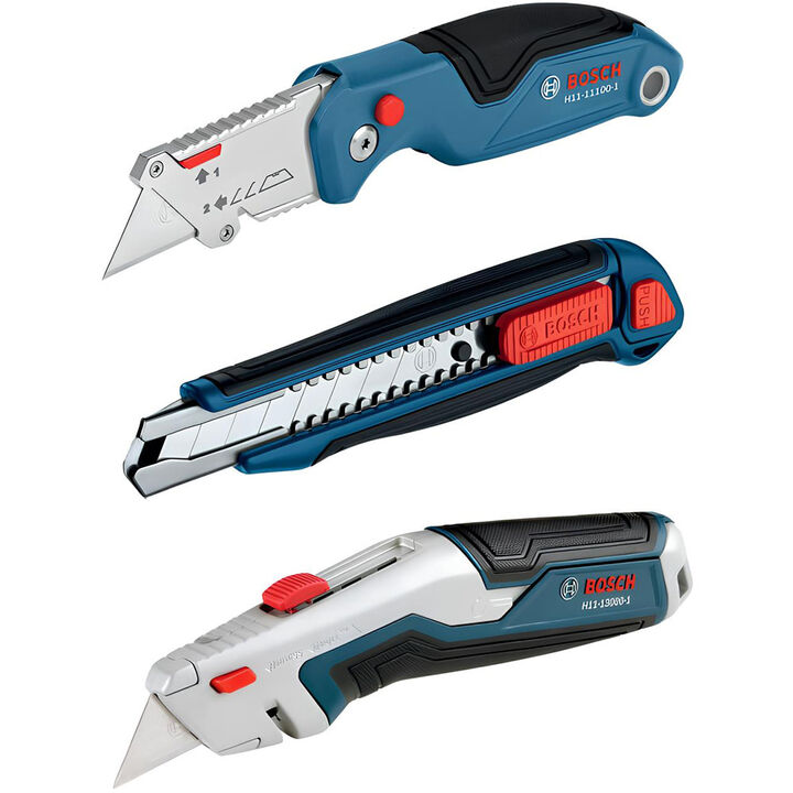 Bosch Utility Knife Set, 3 Pieces