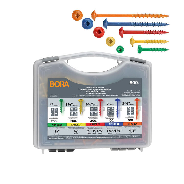 Bora Portamate Pocket Hole Screw Kit 800 Pieces