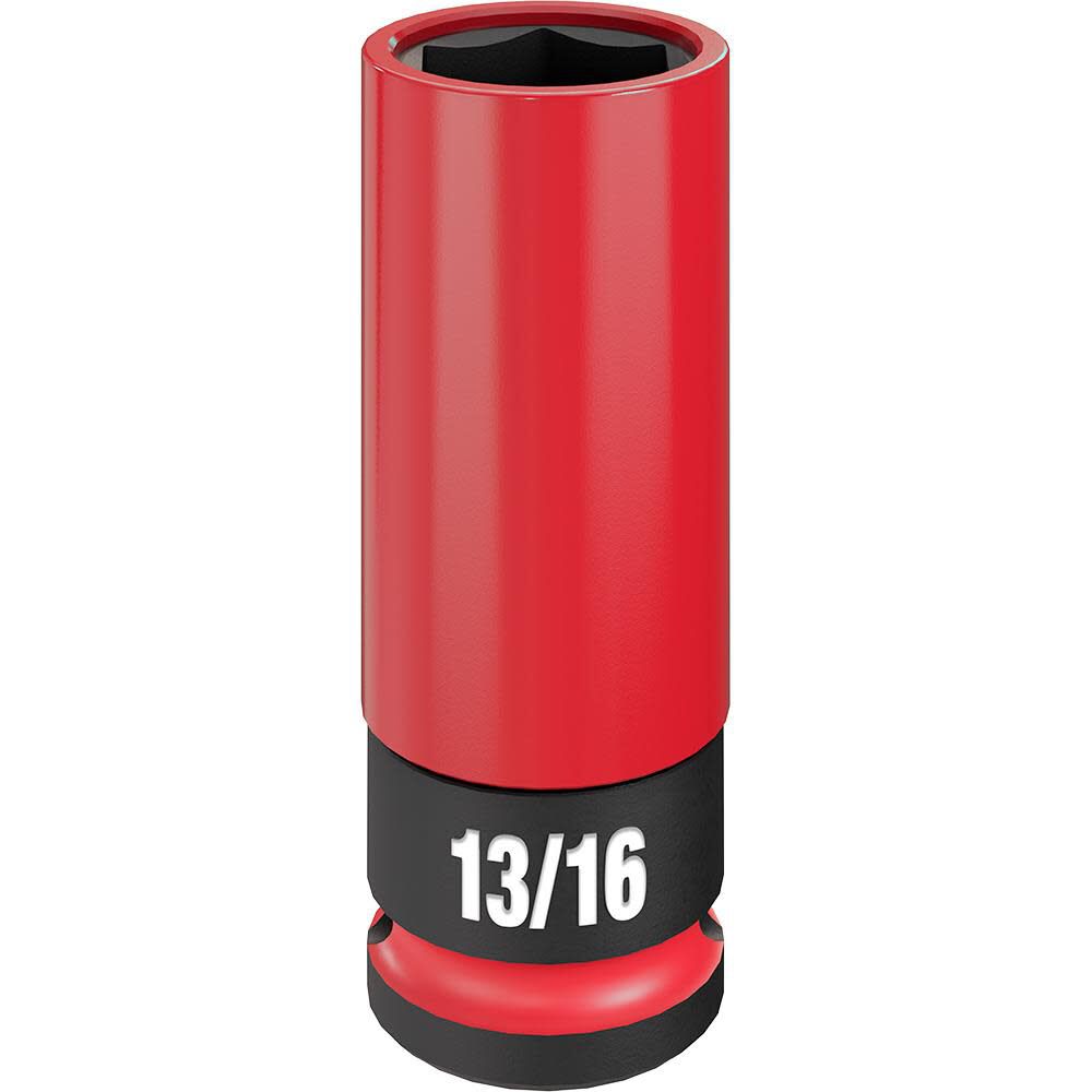 Milwaukee SHOCKWAVE Impact Duty Socket 1/2 Drive 13/16in SAE Lug Nut Wheel, large image number 1