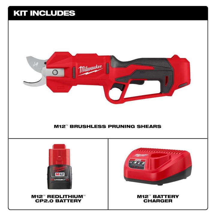 Milwaukee M12 Pruning Shears Brushless Kit, large image number 1