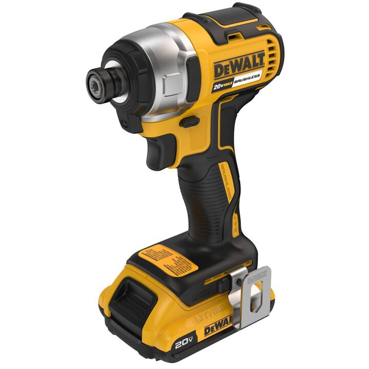 DEWALT 20V MAX Brushless Cordless 1/4 Inch Impact Driver Kit & Elite Series 100pc Drill Driver Set, large image number 3