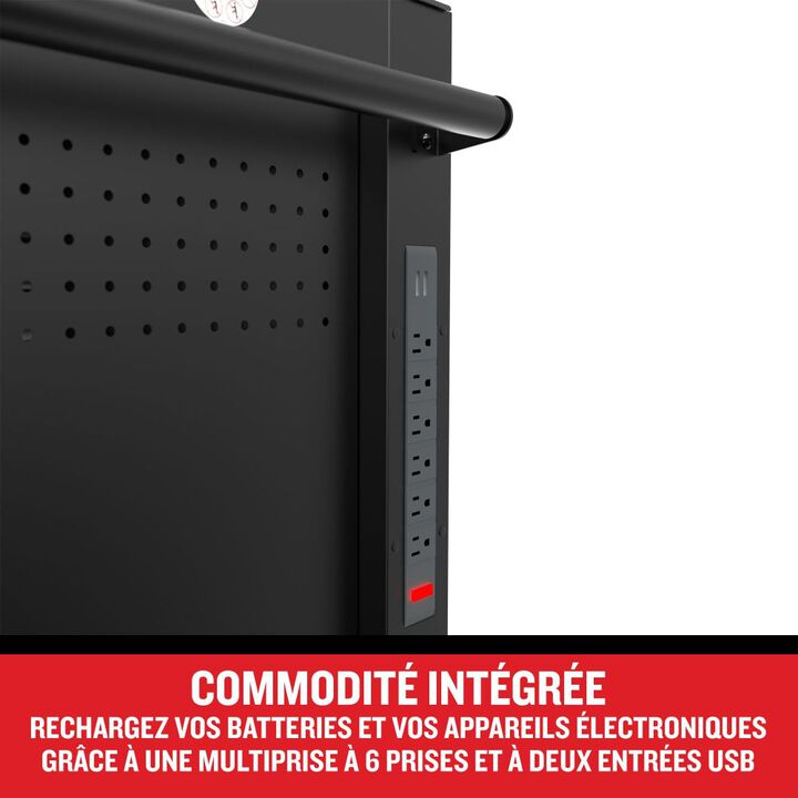 CRAFTSMAN S2000 Series 52 Inch Wide 8-Drawer Rolling Tool Cabinet, Black, large image number 6