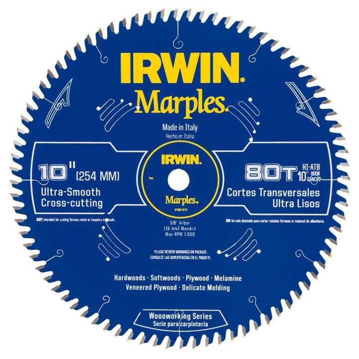 Irwin Marples 10In 80T Handi ATB Saw Blade