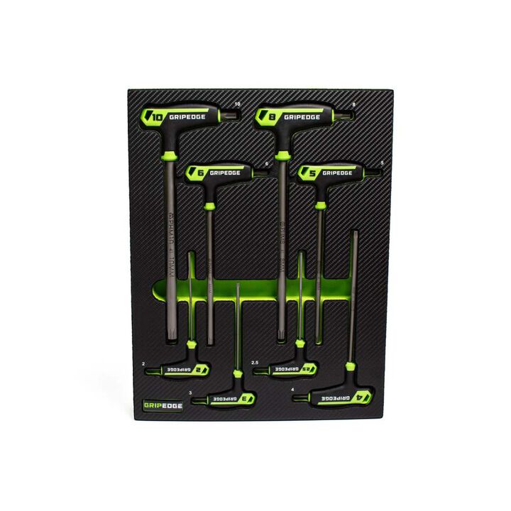 GripEdge Tools RPT Hex T-Handle Driver Set Metric 8 Pieces