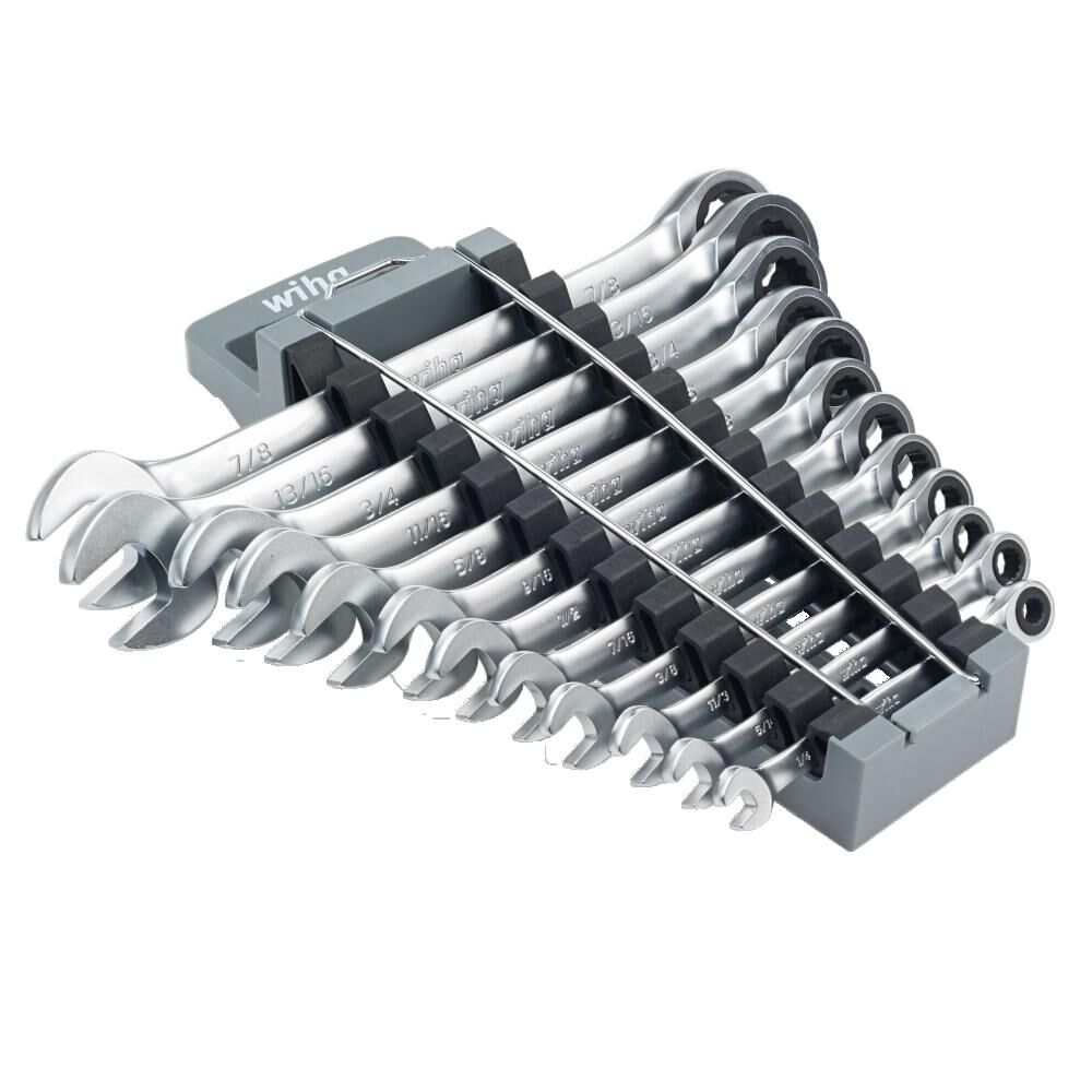 Wiha Combination Ratchet Wrench Set, SAE, 12 Pieces, large image number 2