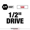 Milwaukee SHOCKWAVE Impact Duty Socket 1/2 Drive 13/16in SAE Lug Nut Wheel, small image number 2
