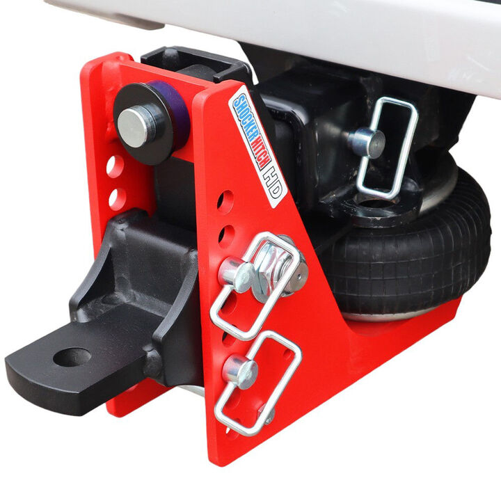 Shocker Hitch HD 20K 2.5 Inch Air Receiver Hitch & Drawbar with 1 Inch Hole