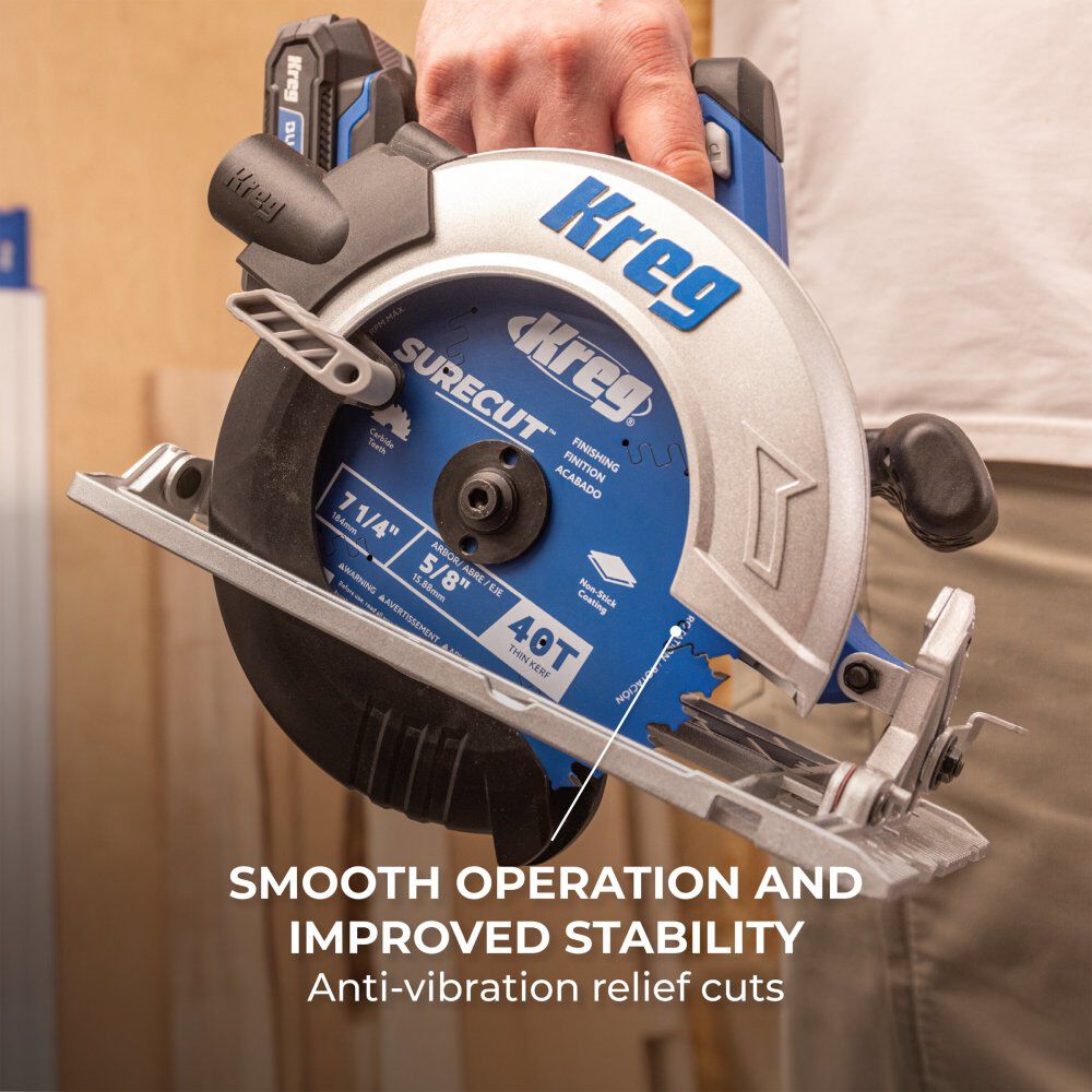 Kreg 7 1/4 Inch SureCut Finishing 40-Tooth Saw Blade, large image number 6