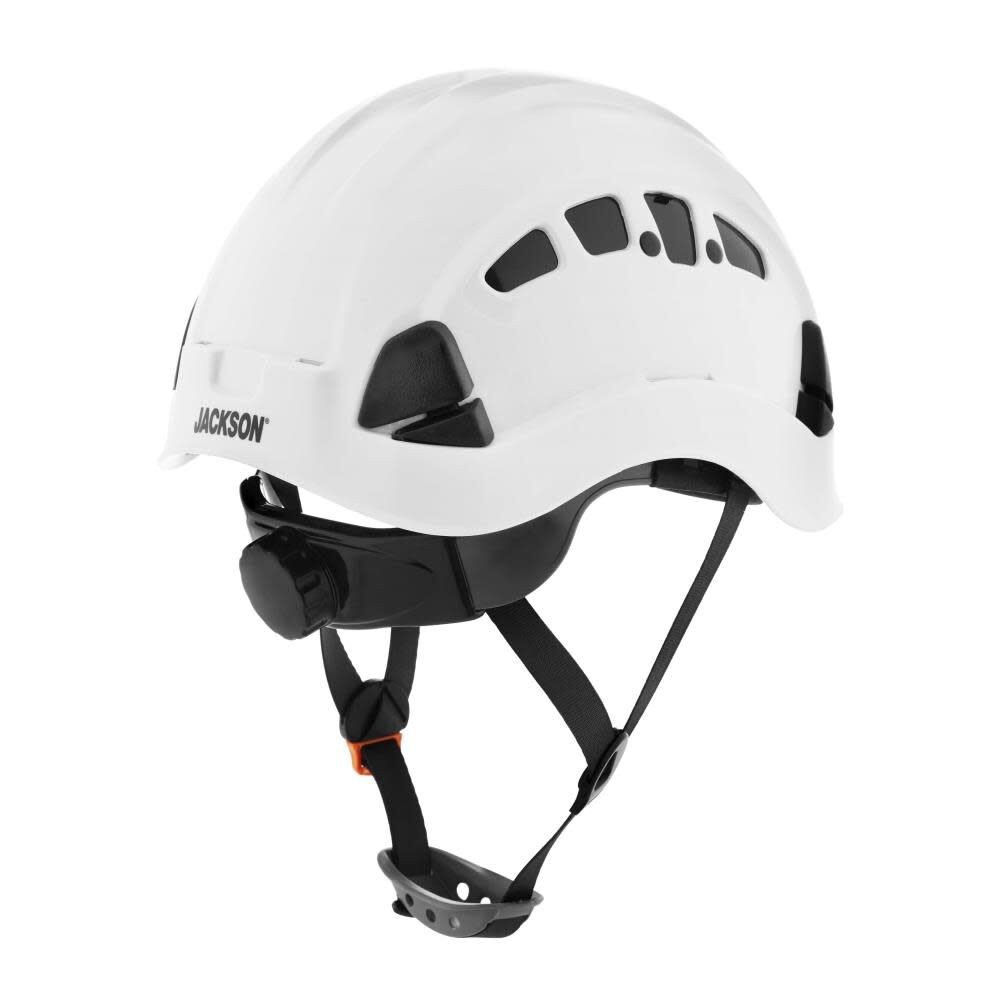 Jackson Safety CH-400V Hard Hat, Industrial Climbing Style, 6-pt.Suspension, Vented, White, large image number 2