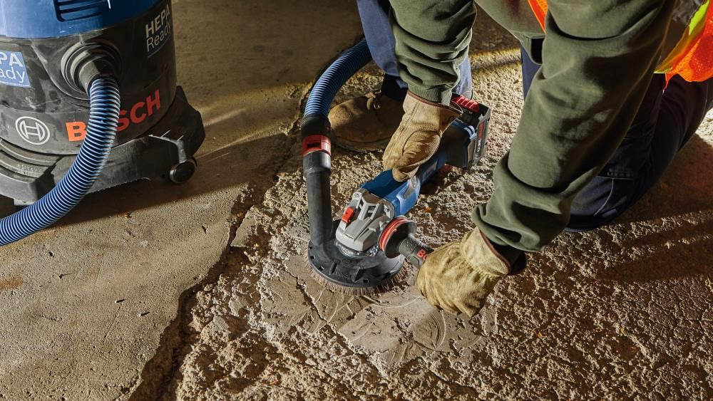 Bosch PROFACTOR 18V Spitfire 5  6in Angle Grinder with Paddle Switch Kit with 1 CORE18V 8Ah PROFACTOR Performance Battery, large image number 13