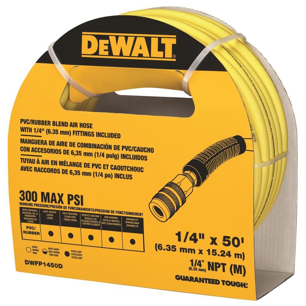 DEWALT 1/4In x 50Ft Premium Hybrid Polymer Blend Air Hose, large image number 2