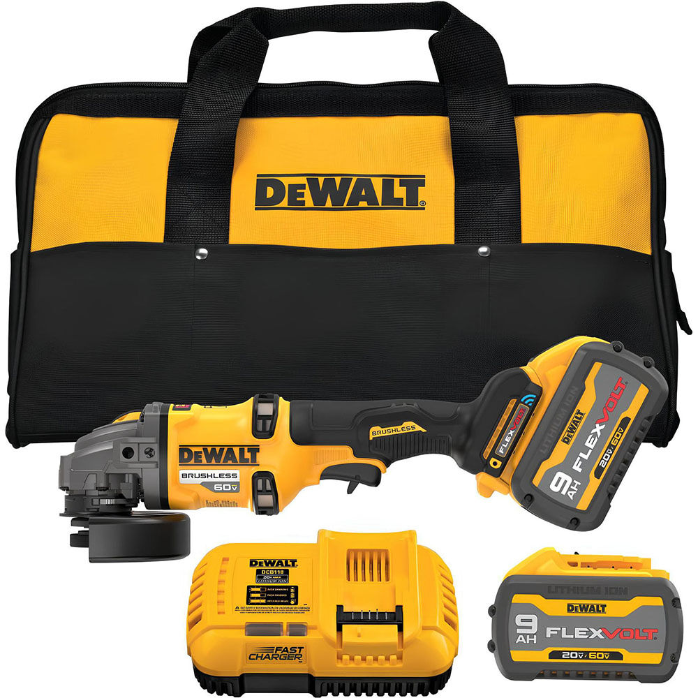 DEWALT 60V MAX 4-1/2 Inch - 6 Inch Side Handle Detect Grinder Kit, large image number 1