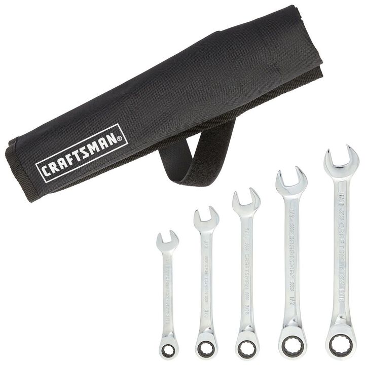 CRAFTSMAN SAE Ratcheting Wrench Set, 5 Piece