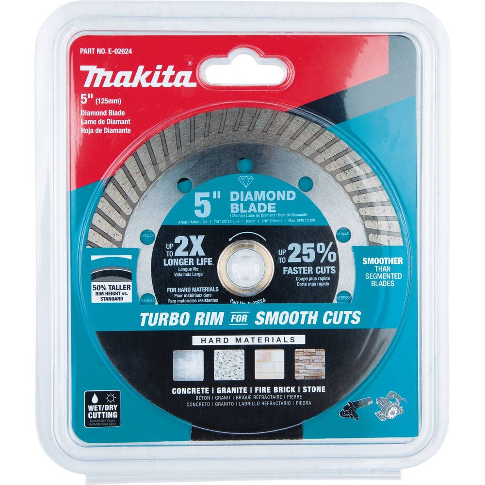Makita 5 Inch Turbo Rim Diamond Blade for Porcelain and Granite, large image number 2