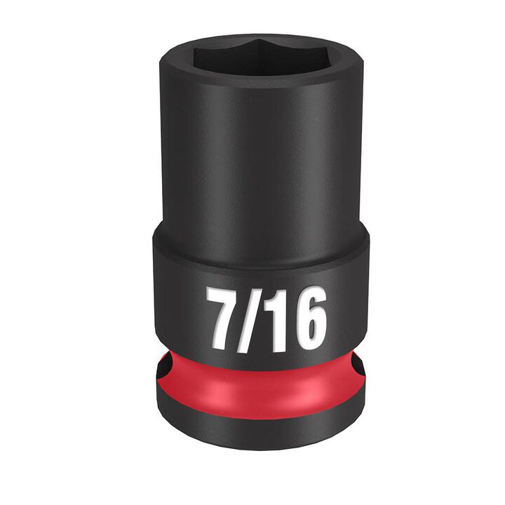 Milwaukee Impact Socket 3/8in Drive 7/16in Standard 6 Point