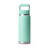 YETI Rambler 26 Oz Water Bottle with Color Mathced Straw Cap Seafoam, small image number 2