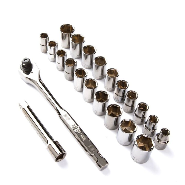 CRAFTSMAN Gunmetal Chrome 1/2-in Drive Mechanics Tool Set, 22pc, large image number 1