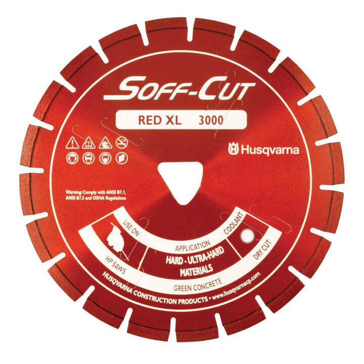 Husqvarna Construction XL6-3000 6 Inch Red Soff-Cut Diamond Blade for Concrete, large image number 0
