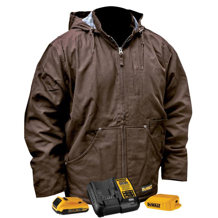 DEWALT Heavy Duty Heated Kit Tobacco Work Jacket 2X