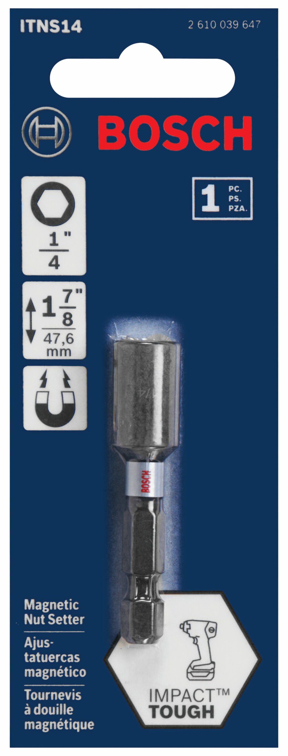 Bosch Impact Tough 1-7/8 Inch x 1/4 Inch Nutsetter, large image number 2