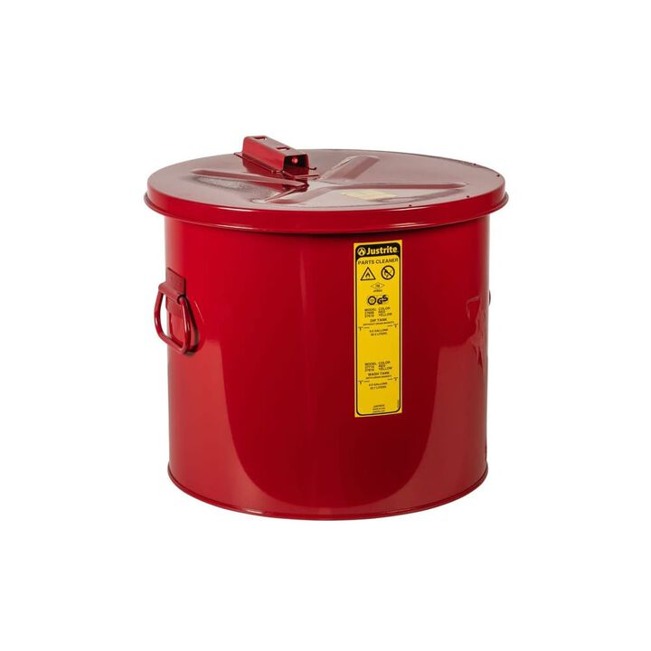 Justrite 8 Gallon Red Steel Dip Tank for Cleaning Parts