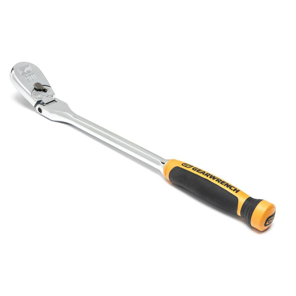 GEARWRENCH 1/2in Drive 90 Tooth Dual Material Flex Head Teardrop Ratchet - 17in, large image number 8