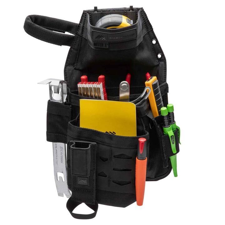 Diamondback Toolbelts Miter X Right Side Dominant Standard Tool Pouch, 3 Pockets, Black