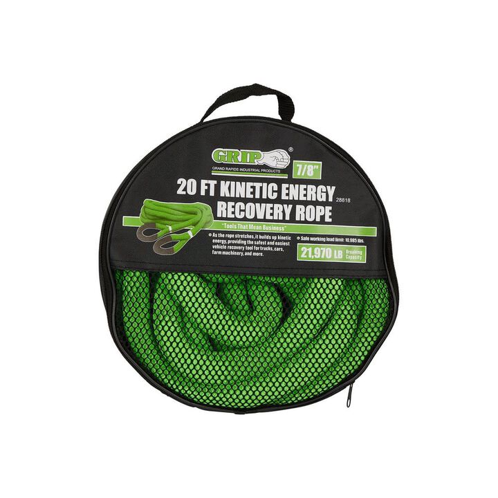 Grip On Tools Tow Rope 20' x 7/8in Kinetic Energy, large image number 1