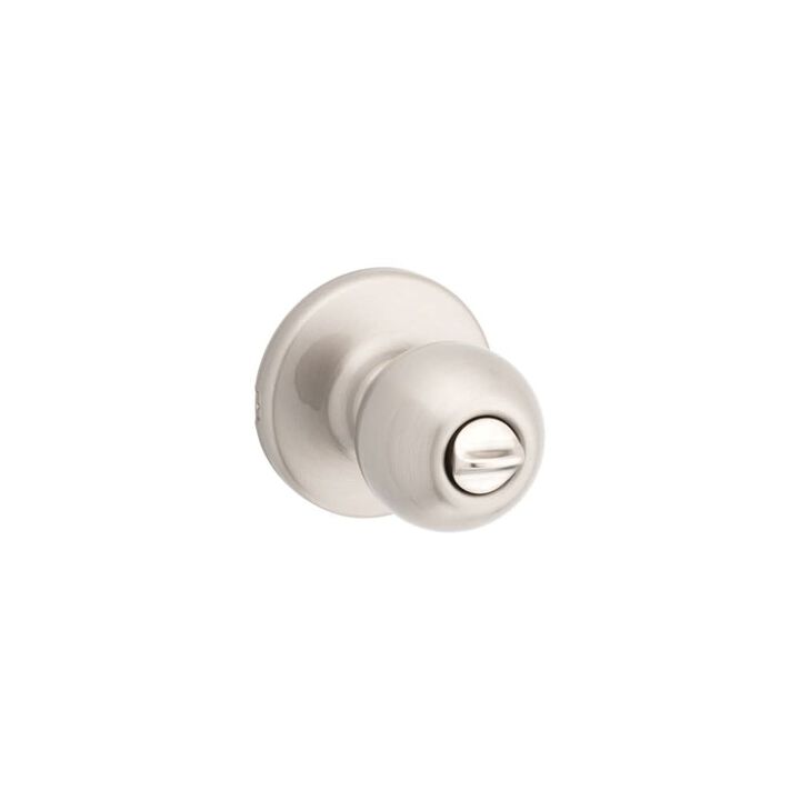 Kwikset Polo Door Knob Satin Nickel Bed & Bath Privacy Round