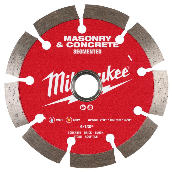 Milwaukee 4 1/2 Inch Segmented Rim Diamond Blade for Concrete and Masonry