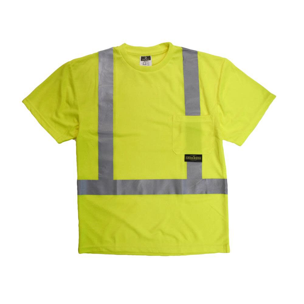 Radians ST11 Max-Dri T-Shirt Class 2 Hi-Vis Green Size 3X, large image number 3