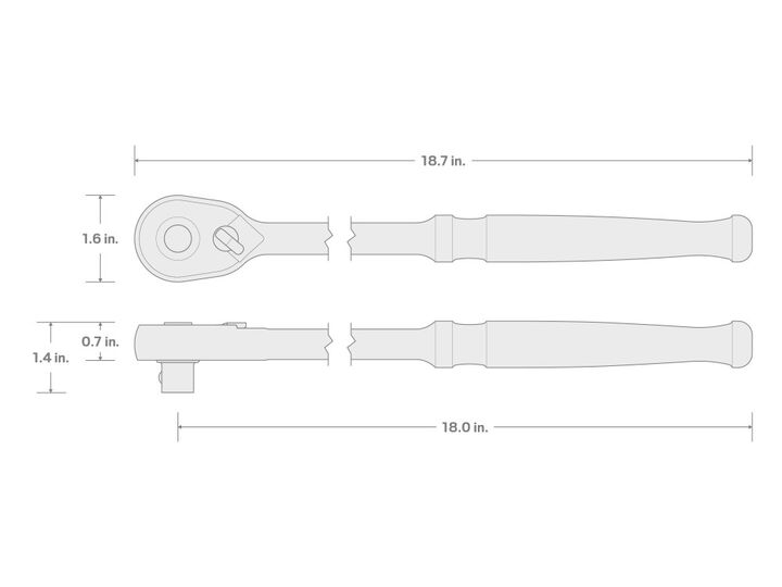 Tekton 1/2 Inch Drive x 18 Inch Quick-Release Long Ratchet, large image number 6