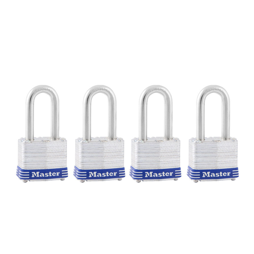Master Lock 1-9/16 Inch Laminated Steel Body 4-Pin Locking Keyed Alike Padlock, large image number 1
