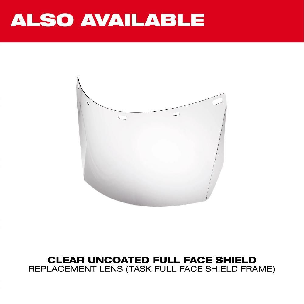 Milwaukee Shade W5 Uncoated Full Face Shield Replacement Lens (Task Full Face Shield Frame), large image number 6