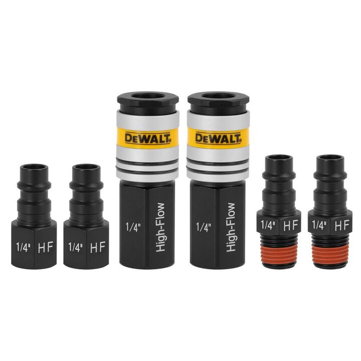 DEWALT 6-Piece 1/4 Inch NPT High Flow Couplers and Plugs Set